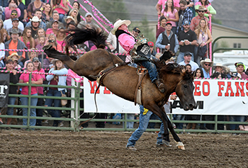 Craig Wisehart loves competing in Gunnison, Colorado, and is the defending bareback riding champion at Cattlemen's Days PRCA Rodeo. (PHOTO BY ROBBY FREEMAN) 
