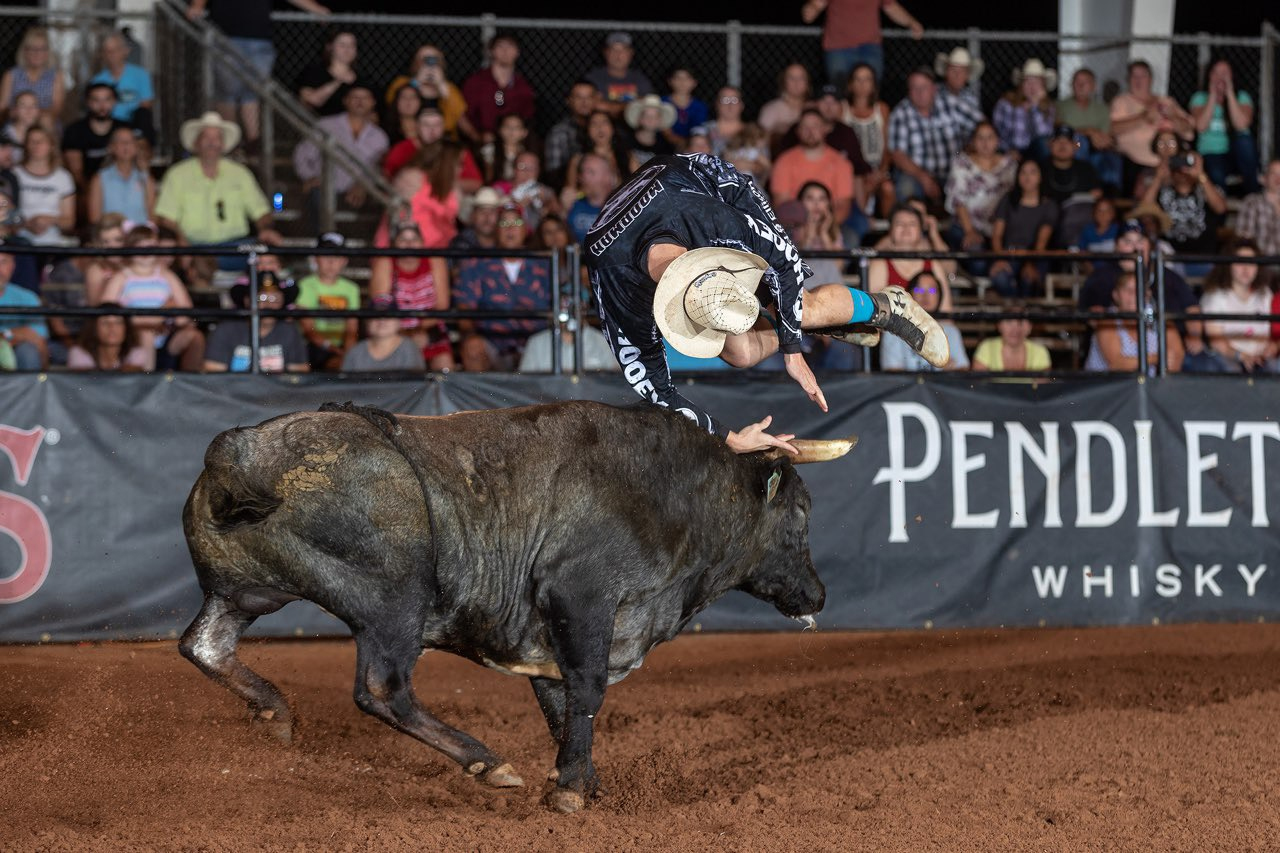 Eighteen-year-old Chance Moorman jumped into No. 2 in the Bullfighters Only Pendleton Whisky World Standings after winning the BFO Southern Classic this past weekend in Gainesville, Georgia. (PHOTO BY TODD BREWER)
