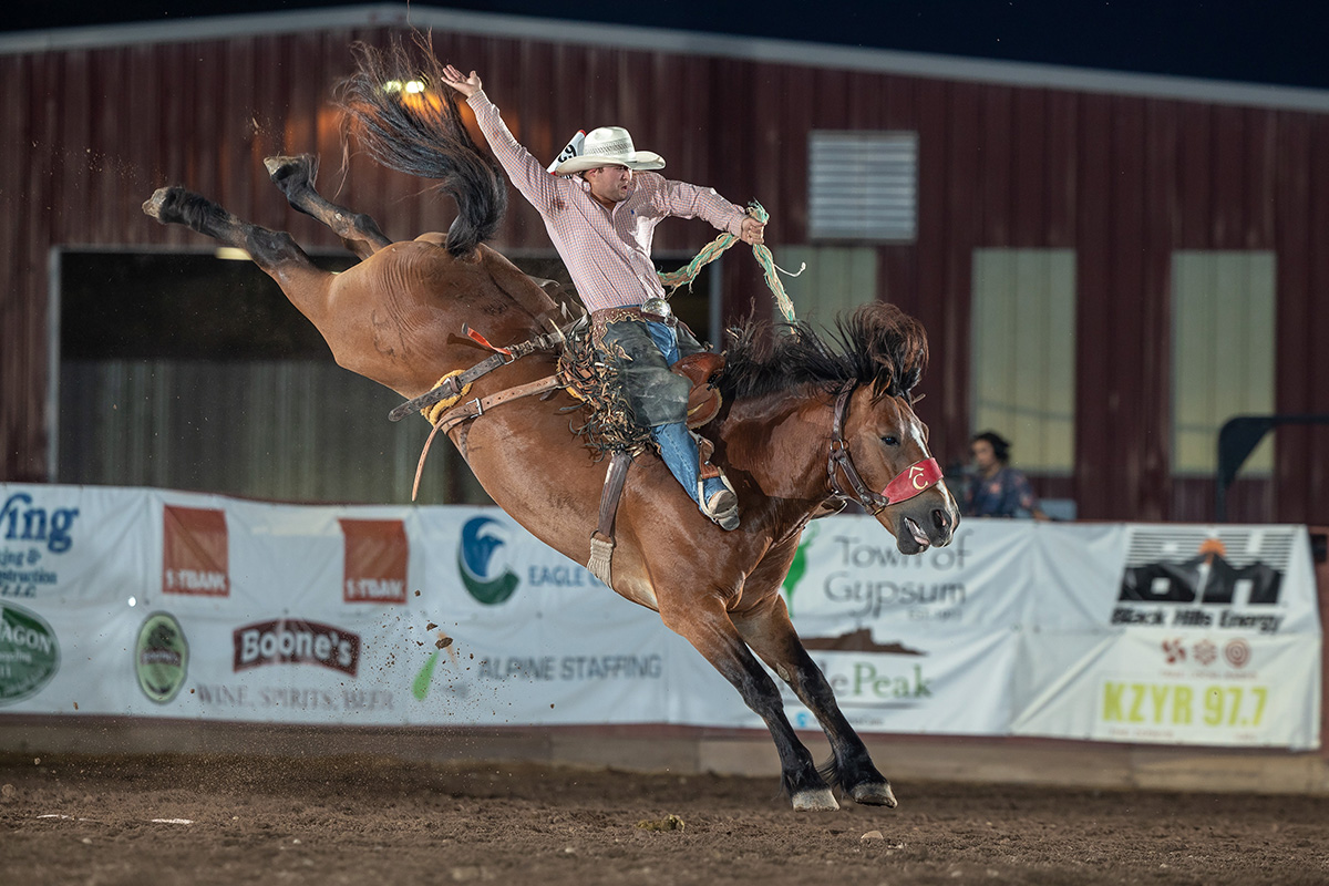 Great animals have been a staple for rodeos that trust Pete Carr Pro Rodeo, but they also get a talented crew and great production with the Carr team. (PHOTO BY ROBBY FREEMAN)