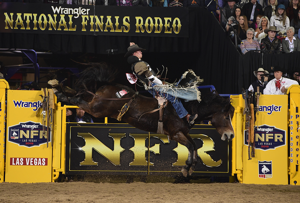 Orin Larsen has qualified for his sixth straight National Finals Rodeo and heads into the championship third in the world standings. (PRCA PHOTO BY JAMES PHIFER)