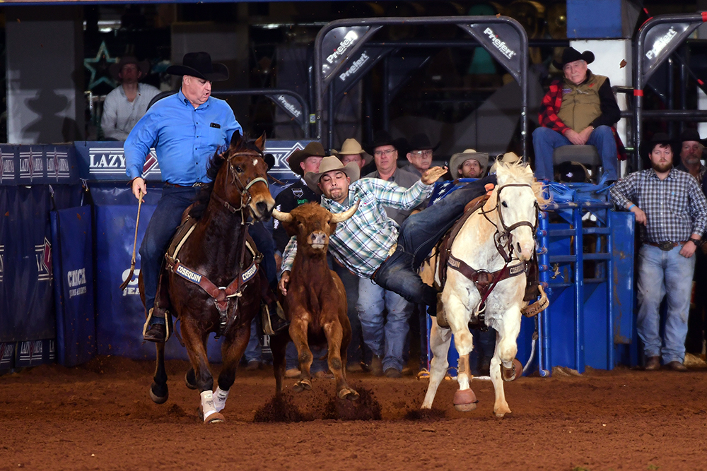 Erich Rogers is feeling healthy and excited about competing at the 2020 CINCH Timed Event Championship, which begins Friday at the Lazy E Arena. (PHOTO BY JAMES PHIFER)